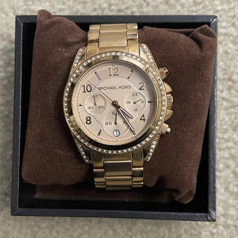 Michael Kors Rose Gold Watch with Diamonds